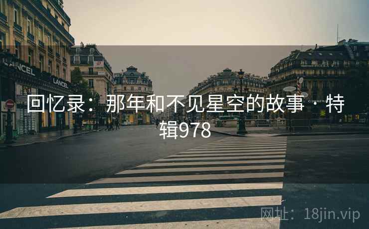 回忆录：那年和不见星空的故事 · 特辑978